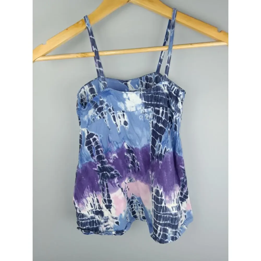 Justice Girls' Blue, Purple & Pink Tie-Dye Sequin Camisole